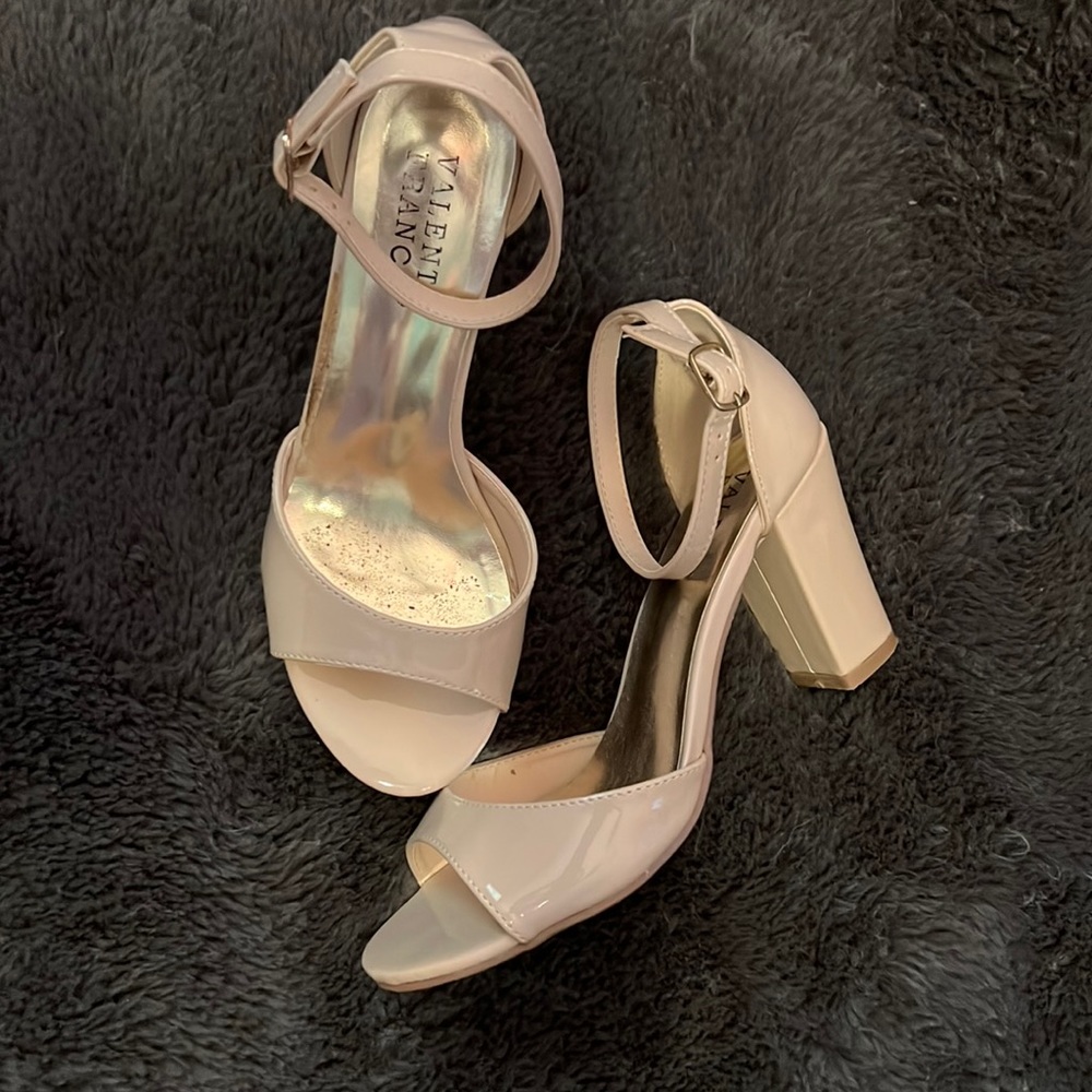 Valenti Franco Nude block heels